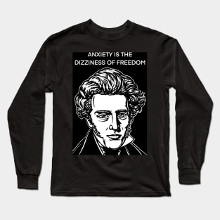 SOREN KIERKEGAARD quote .4 - ink portrait Long Sleeve T-Shirt